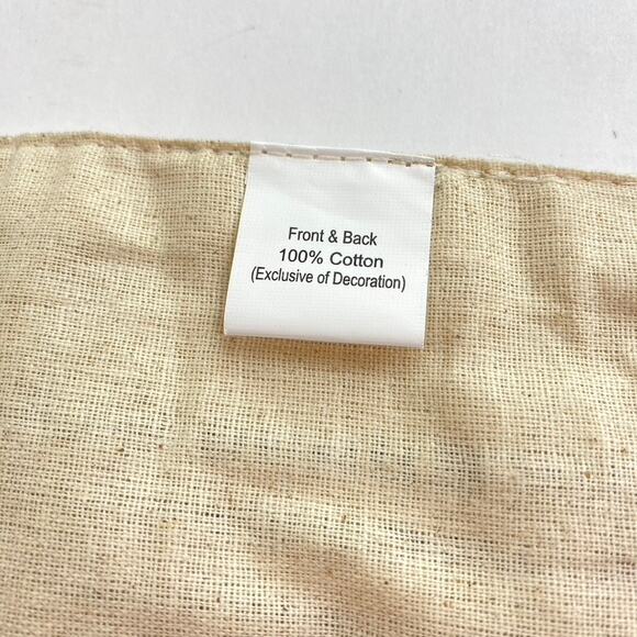 Pom Pom Fringe Woven Cotton Table Runner - Picture 4 of 4